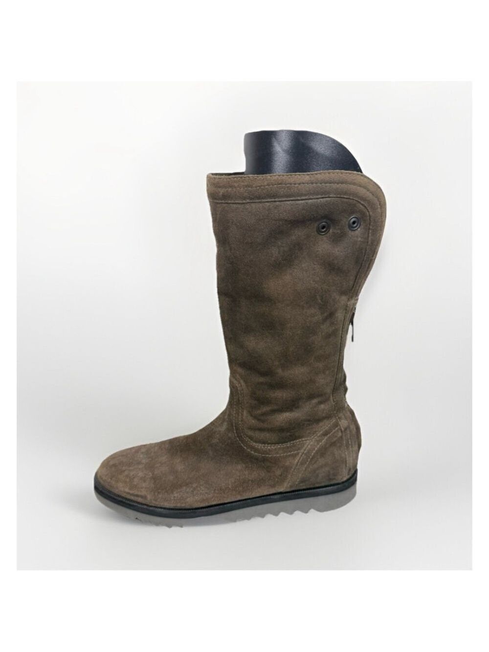 Aquatalia Marvin K Chelsea Suede Fold Cuff Boots 9.5 Women Brown Faux Fur $382
